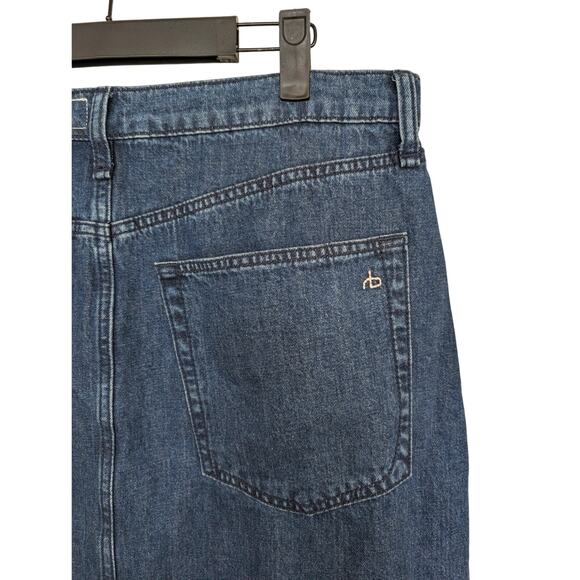 Rag and Bone Kaihara Japanese Denim Maxi Skirt Split Front 29 - Picture 7 of 9